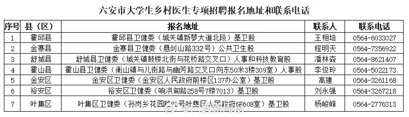 六安最新人才招聘信息汇总